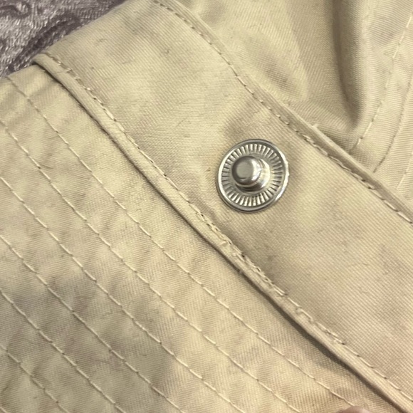 LANDS' END Hat Sun Hat Khaki Nylon Bucket Hat Sz S/M Cream - Picture 6 of 9